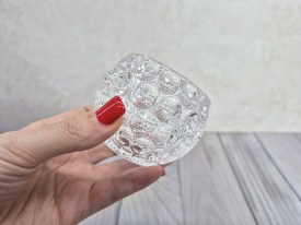 Caramelera porta velas vidrio burbujas 